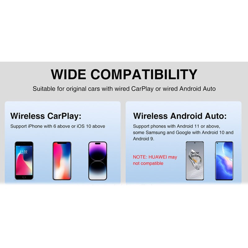 2 In 1 CarPlay Android Auto Box Turn Wired CarPlay Android Auto To Wireless CarPlay