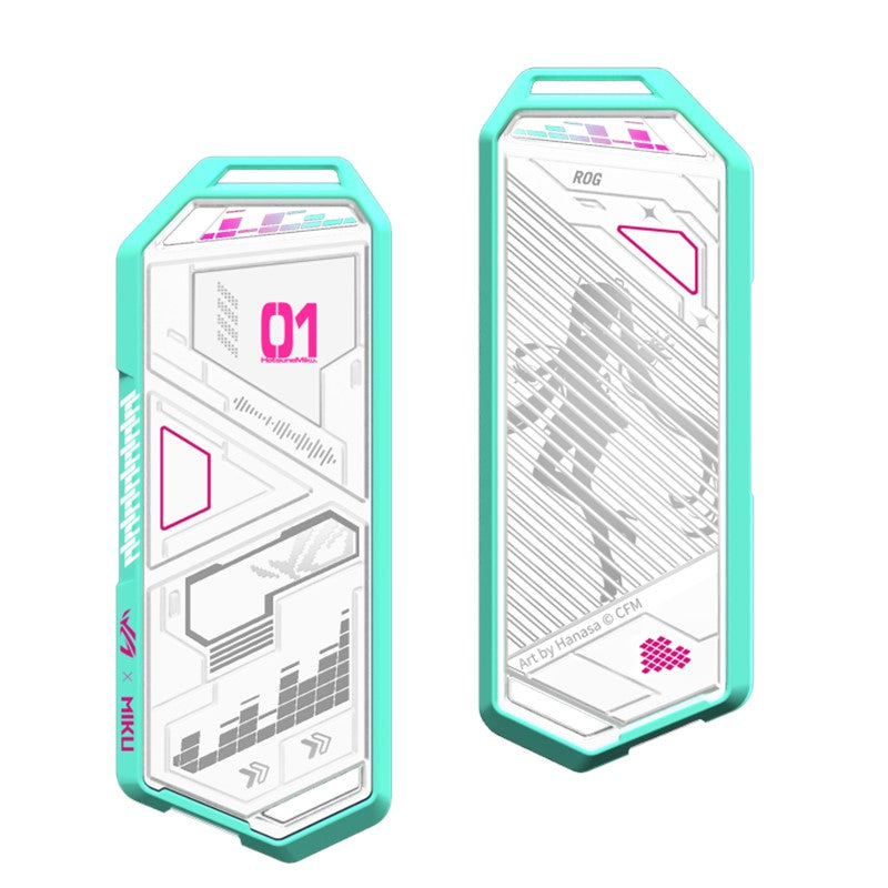 Asus ROG Strix ARION Hatsune Miku Edition M.2 NVMe SSD Enclosure - Moonlight White