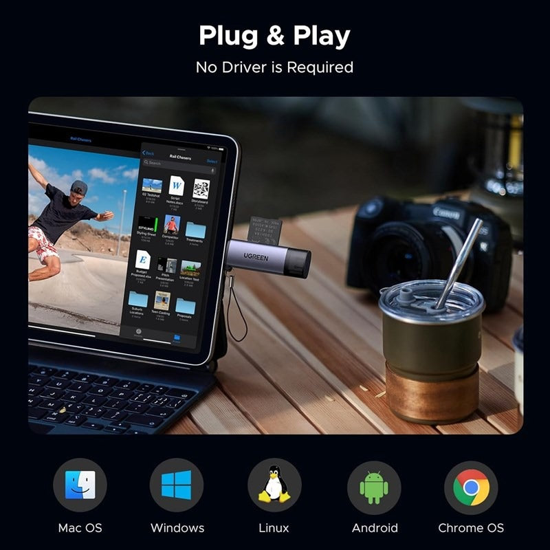Ugreen USB-C SD Card Reader, USB C USB 3.0 Micro SD Card Reader Memory Card