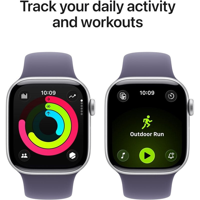 Apple Watch Series 11, 42mm, Silver Aluminium Case, Purple Fog Sport Band, (GPS)