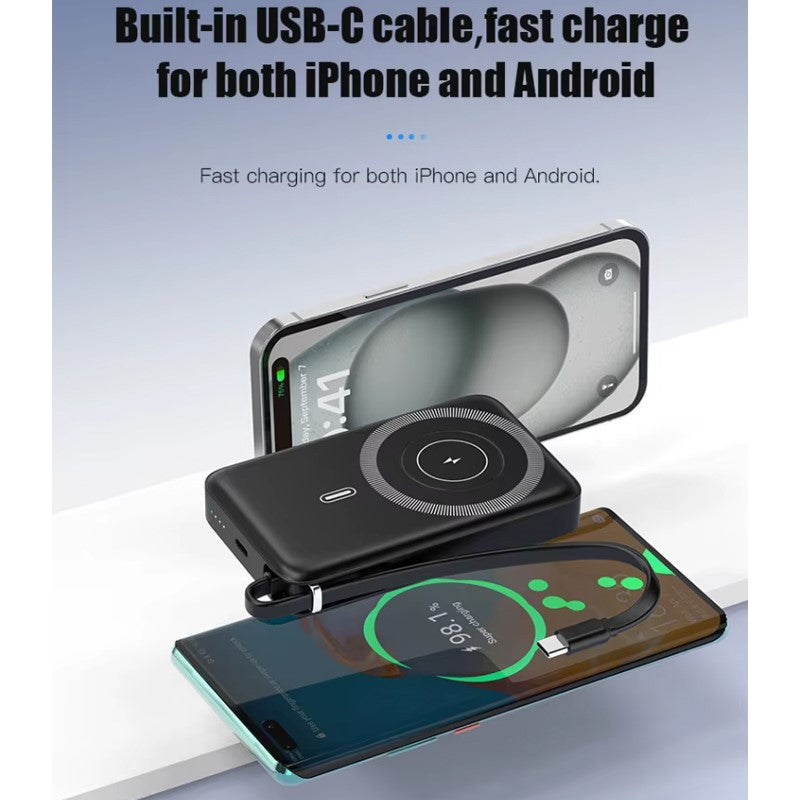 WST 4 in 1 Power Bank Docking Station (4 x 10000mAh) with Built-in Type C Cable