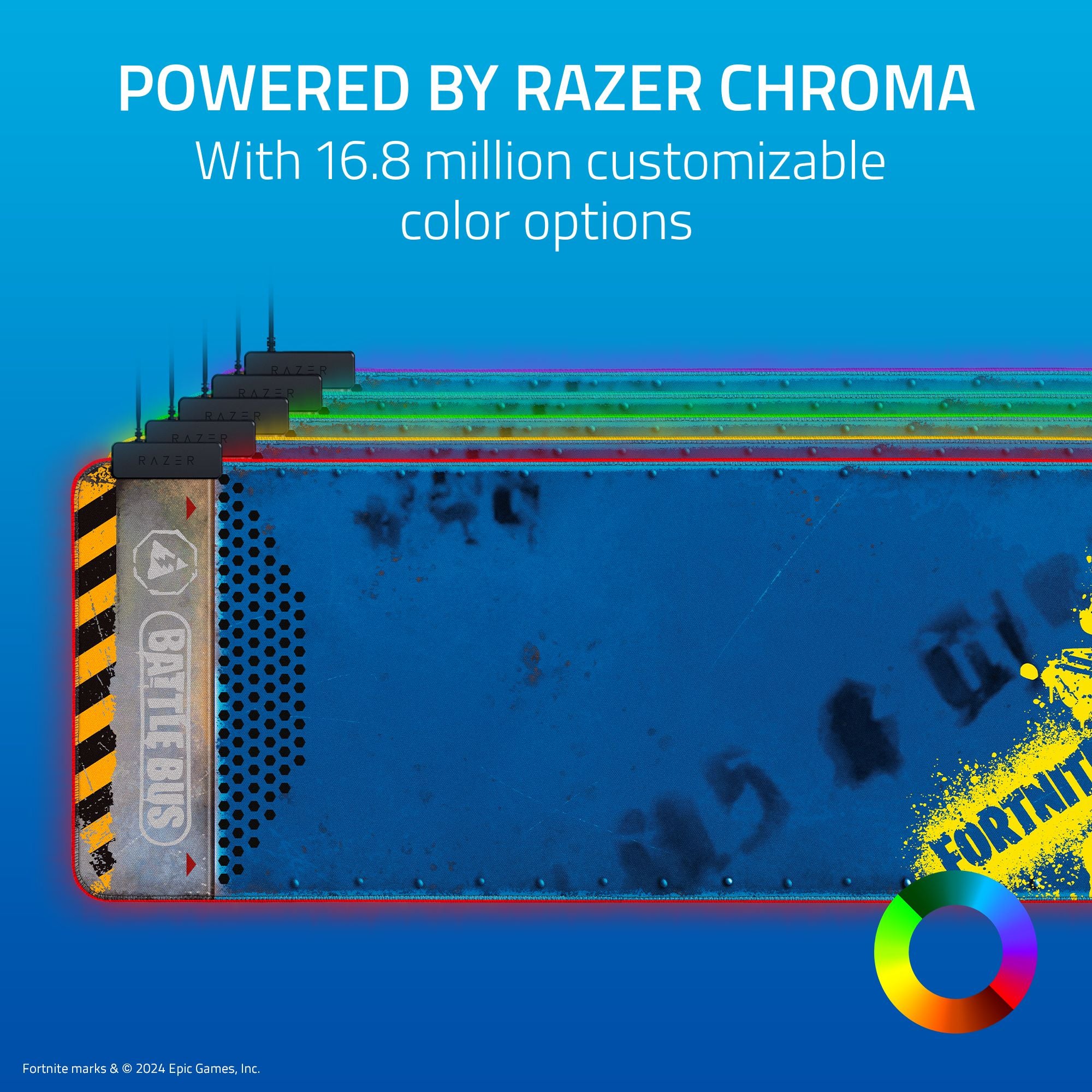 Razer Goliathus Extended Chroma Oversized Soft Gaming Mouse Pad Powered by Razer Chroma RGB - Fortnite Edition