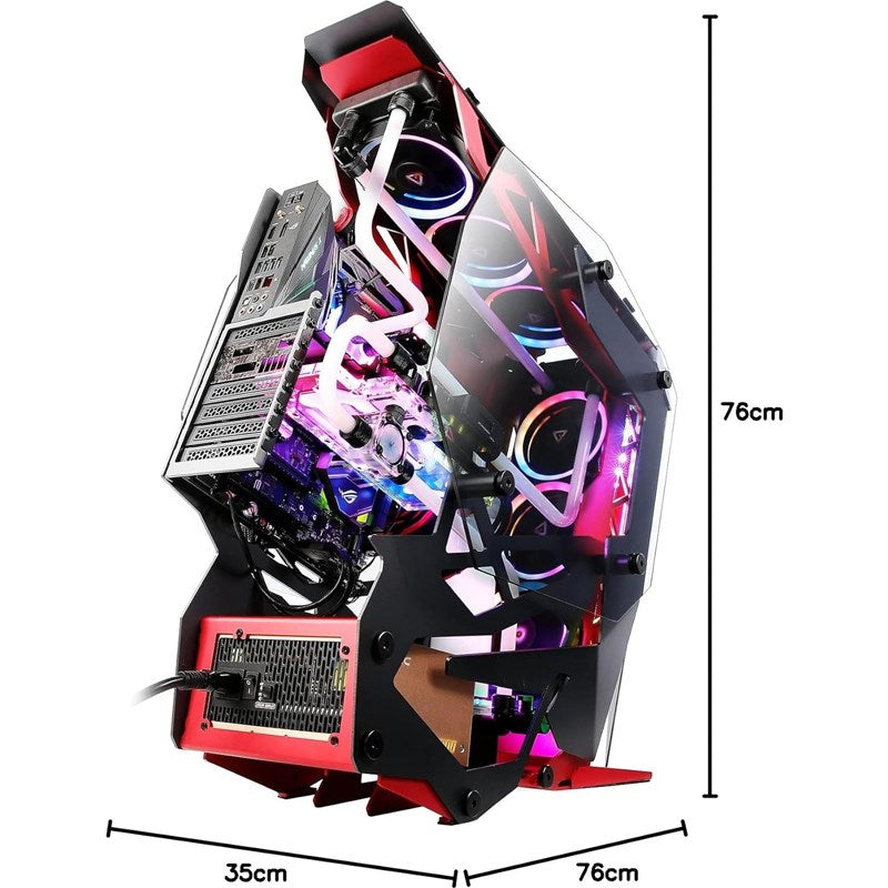 Antec Torque E-ATX Mid-Tower Gaming PC Case - Black/Red