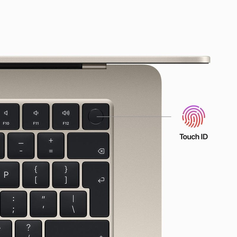 أبل , ماك بوك اير ام تو , شاشه مقاس 15 بوصه Retina, معالج(Apple M2), رام 8 جيجا , سعه 256 جيجا اس اس دى ,8-core CPU, 10-core GPU, لوحه ماتيح انجليزيه ,تاتش