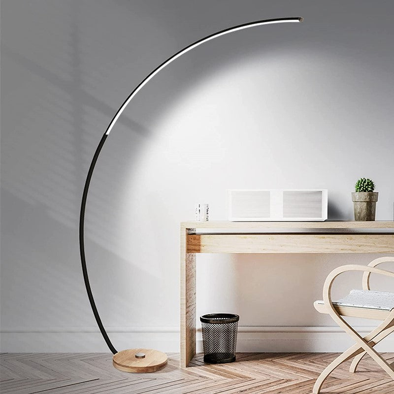 LED Arc Floor Lamp With 3-Level Dimmable Corner Light For Living Room, Bedroom And Office - Black