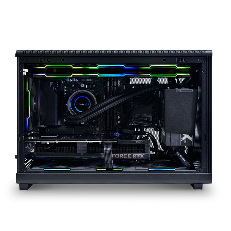 LIAN LI A3 DAN Micro ATX Gaming PC Case - Black/Wooden Panel