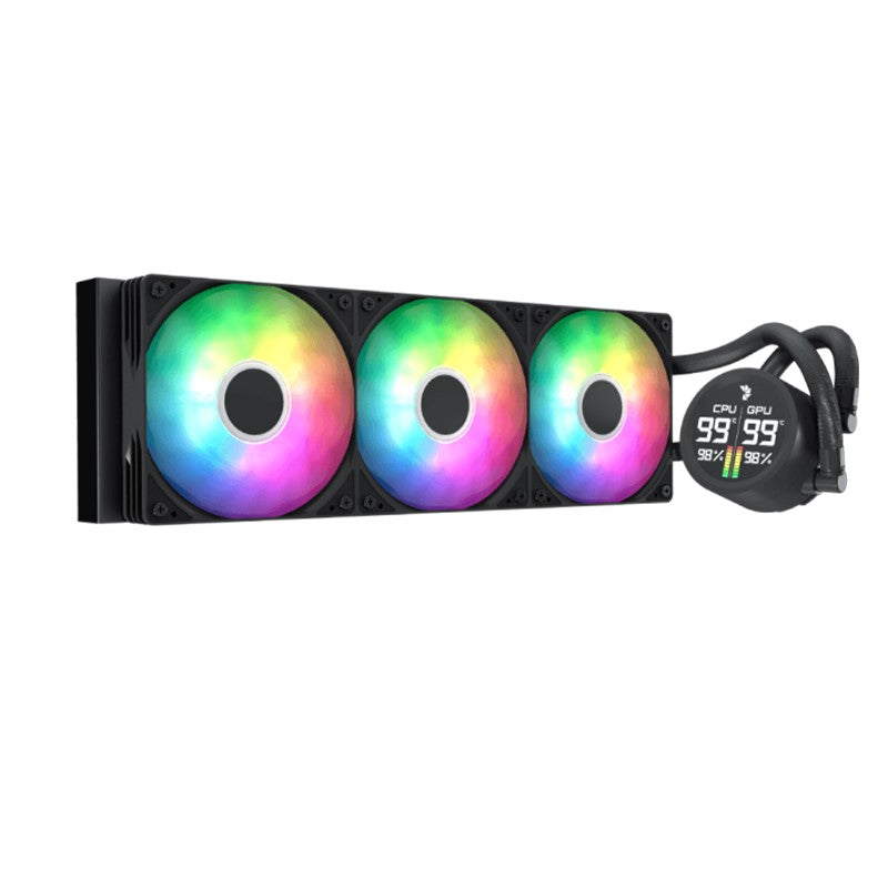 AEROCOOL Abyss L360R Digi Liquid CPU Cooler with ARGB Fan - Black