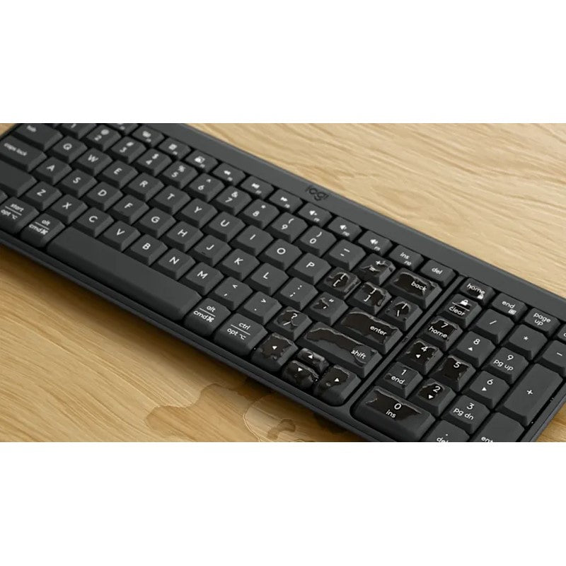 Logitech Kw Logitech K250 Wireless/Bluetooth Keyboard, English/Arabic - Graphite