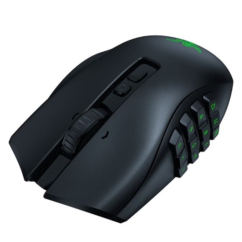 Razer Naga V2 Pro MMO Wireless Gaming Mouse with HyperScroll Pro Wheel - Black