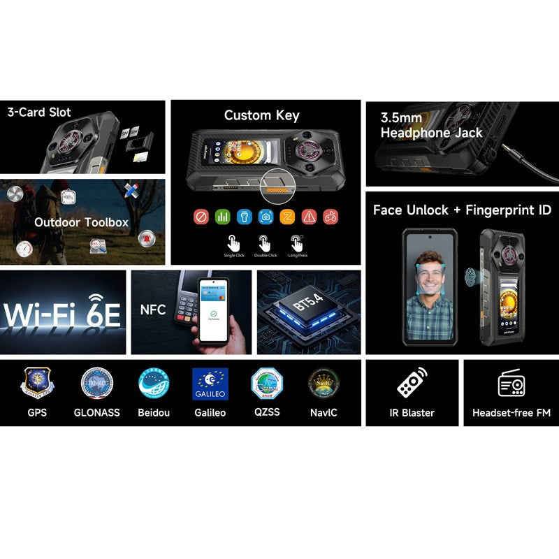 Ulefone Armor 30 Pro 5G 512 GB, 32 GB (16 GB + 16 GB) RAM 12800 mAh Massive Battery with World's First Truly Dual-Screen Rugged Phone