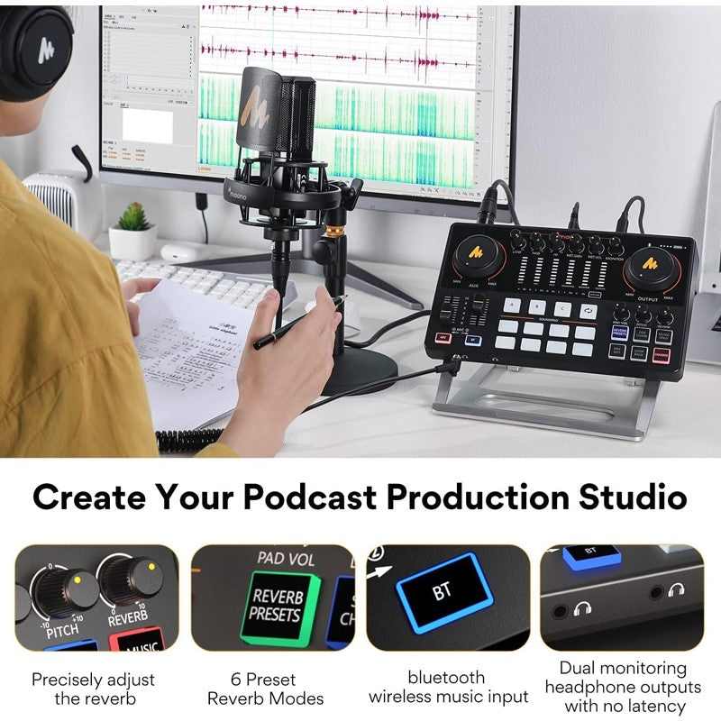 Maonocaster AME2 Audio Interface & Podcast Equipment