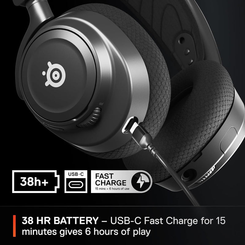 SteelSeries Arctis Nova 7 WIRELESS Gaming Headset for PC, Playstation & Xbox, USB-C dongle, Black