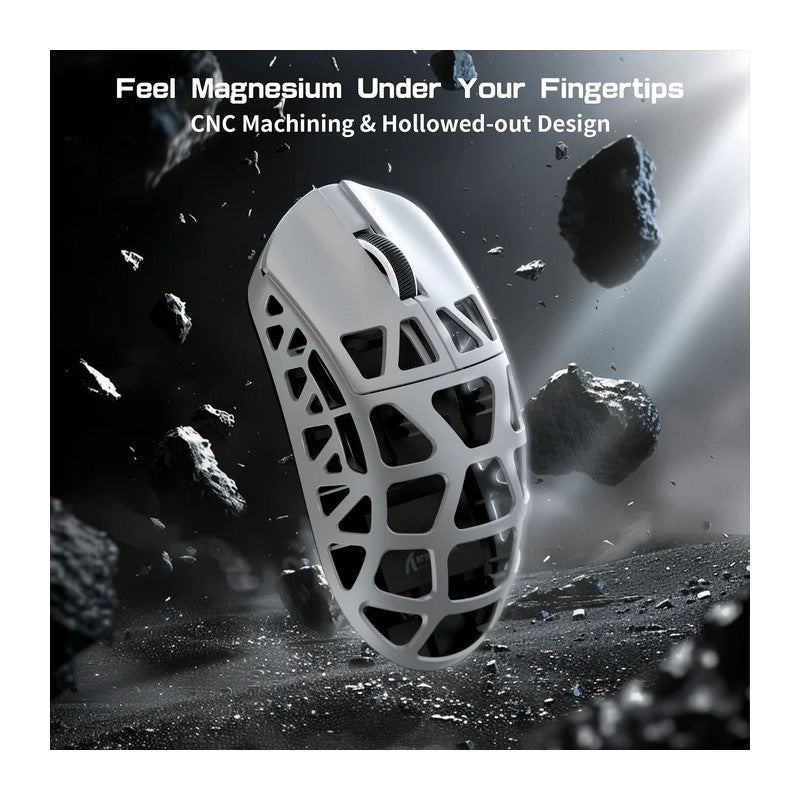 ATTACK SHARK R3 Magnesium Alloy Gaming Mouse 8K Wireless, 46g Magnesium Alloy SUPERLIGHT Gaming Mouse,  PAW3395 Sensor, BT/2.4G Wireless/Wired