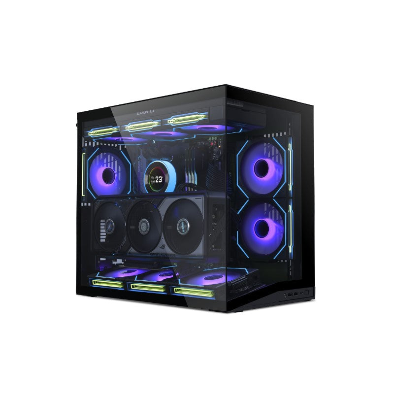 LIAN LI O11 Dynamic Mini V2 ATX Mid Tower Gaming Case - Black (Fans Not Included)