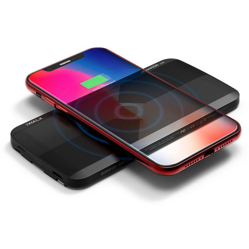 iWalk Scorpion Air 8000 Mah Portable Power With Wireless Charging & In-Built Cables - Black