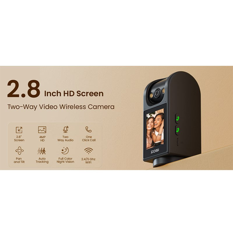 Zosi 4.0 MP Indoor 2-way Video Calling Camera