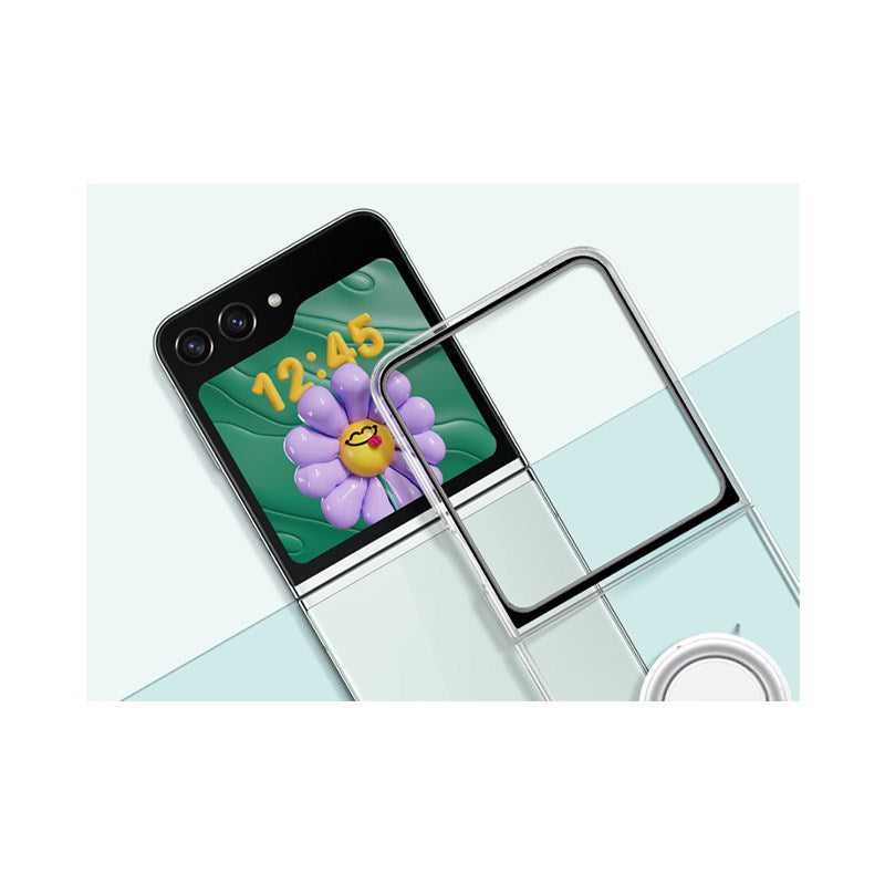 Samsung Flip 5 Clear Gadget Case and Super Fast Charging 25 Watts Travel Adapter Bundle