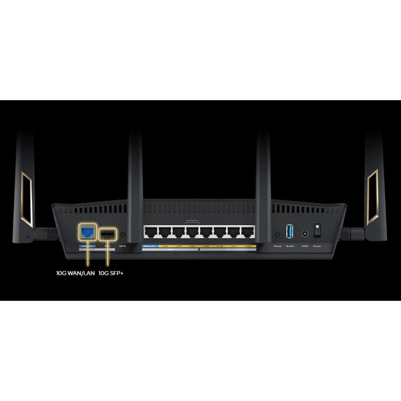 Asus RT-BE88U Dual-band Wi-Fi 7 AiMesh Extendable Performance Router 4K-QAM - Black - Open Box