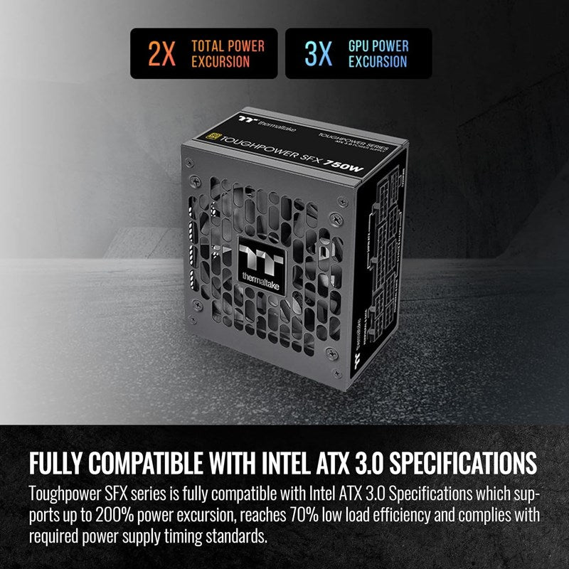 Thermaltake Toughpower SFX 1000W Gold TT Premium Edition Full Modular Gaming Power Supply - Black