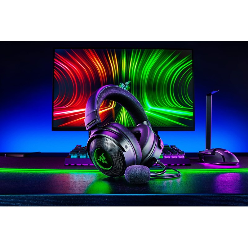 Razer Kraken V3 HyperSense Wired USB Gaming Headset with Haptic Technology - Black