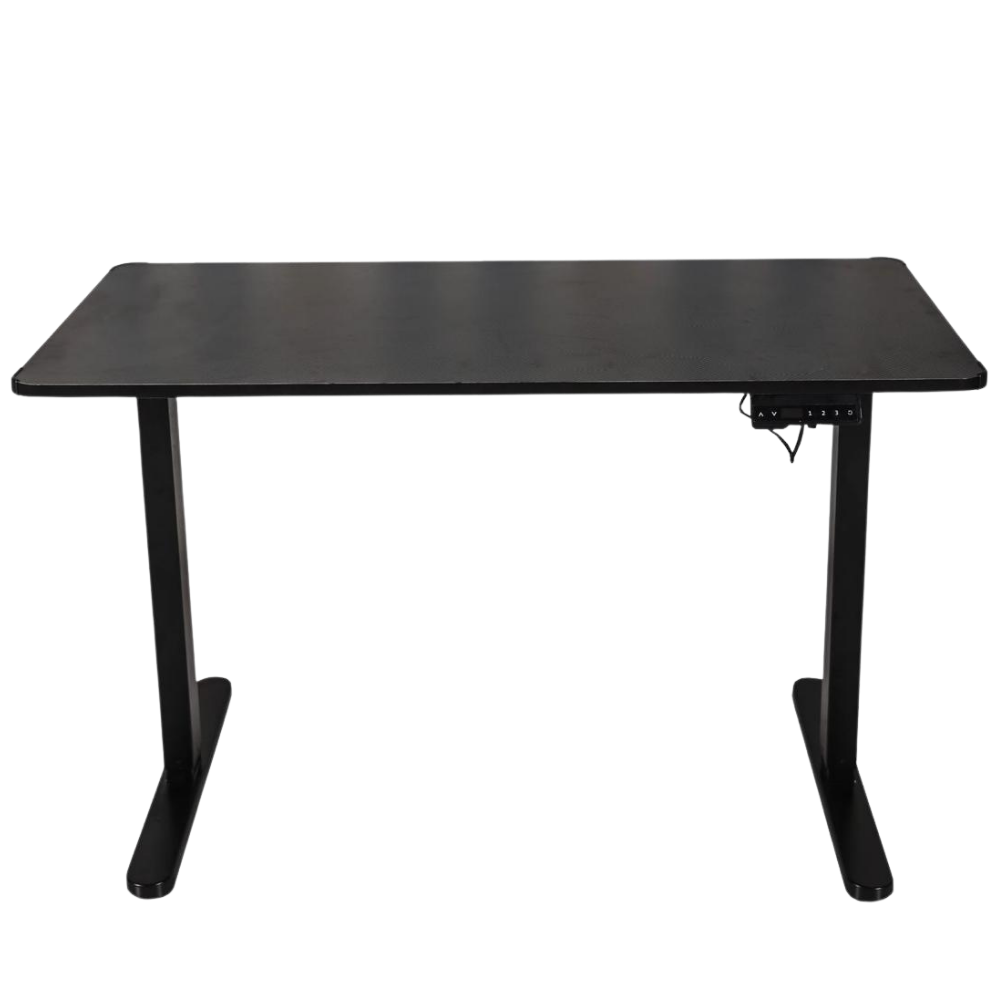 Royal Electric Gaming Desk Adjustable Height, Carbon Fiber, RGB, (120*60*72) cm Size - Black