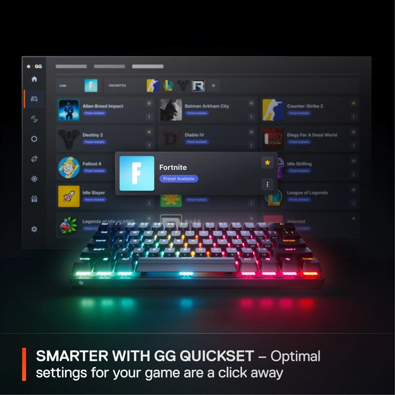 SteelSeries Apex Pro Mini Gen 3 Wired RGB Magnetic Switch Mechanical Gaming Keyboard - Black (US Layout)