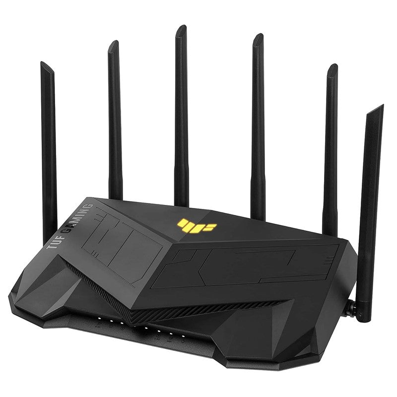 Asus UF Gaming AX6000 Dual Band WiFi 6 Gaming Router with Dedicated Gaming Port, Dual 2.5G Port, 3 Steps Port Forwarding, AiMesh for mesh WiFi, Ai Protection Pro Network Security and AURA RGB lighting
