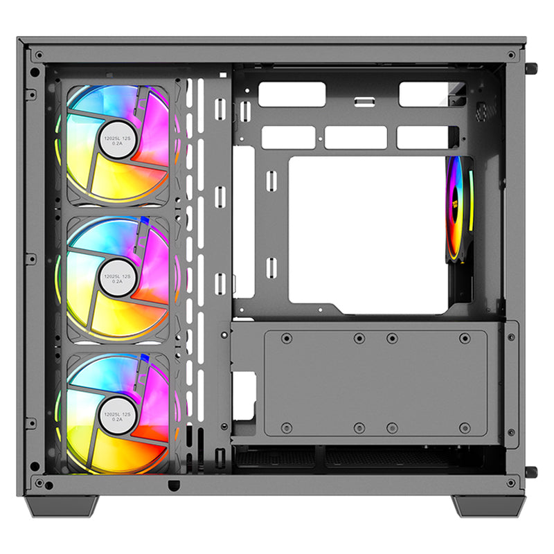 Twisted Minds Warden Rider Tempered Glass ATX Mid Tower Gaming Case - Black (3 ARGB Fans Included)