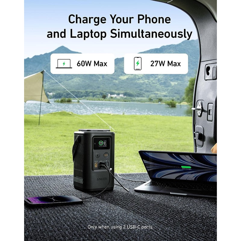 Anker Power Bank, 60000 mAh Portable Charger 60 Watts with Smart Digital Display, Retractable Auto Lighting and SOS Mode, (PowerCore Reserve 192Wh) for Laptop, Travel, and Outdoor Camping