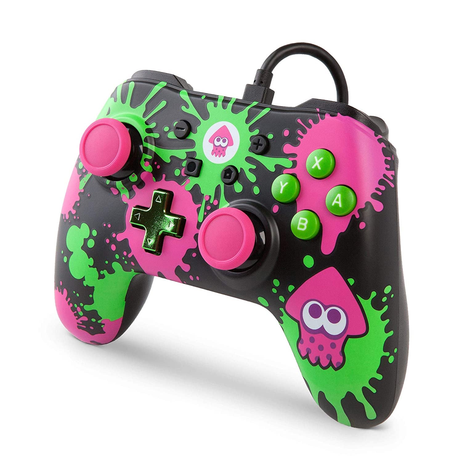 Splatoon Switch 2 Controller PowerA Splatoon 2 Wired Controller for Nintendo Switch