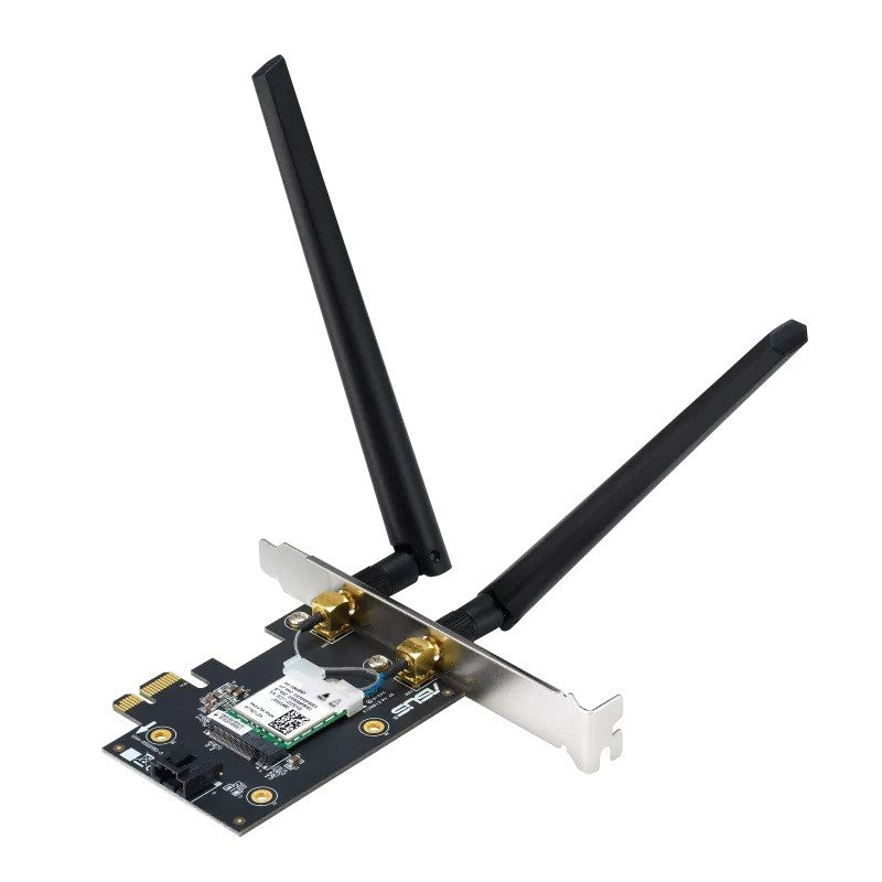Asus Wi-Fi 7 PCI-E Adapter with 2 External Antennas, Supporting 6 GHz Band, 4096-QAM, Bluetooth 5.4, WPA3 Network