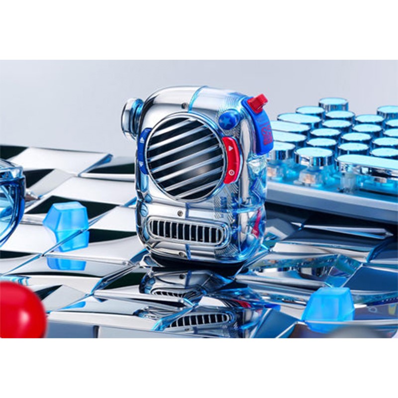 Divoom Spark-Pop Portable Bluetooth Mini Speaker – Blue & Pink