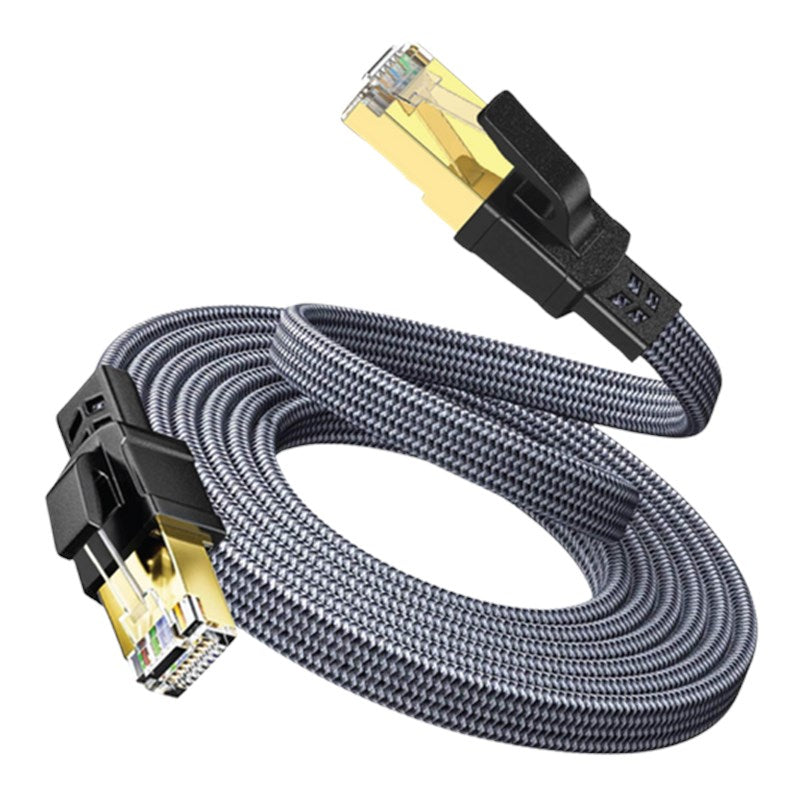 Twisted Minds Braided CAT8 FTP Flat Ethernet Cable Transmission Rate 40Gbps / 2000MHz - 3 M