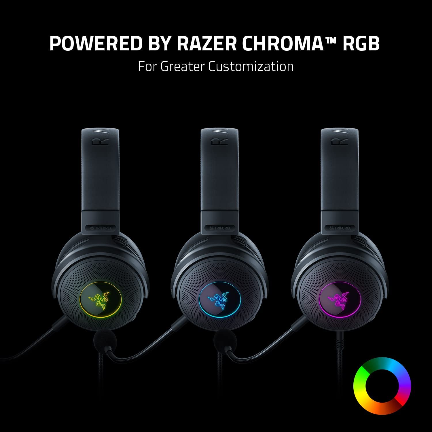 Razer Kraken V3 Wired USB Gaming Headset,THX Spatial Audio - Black