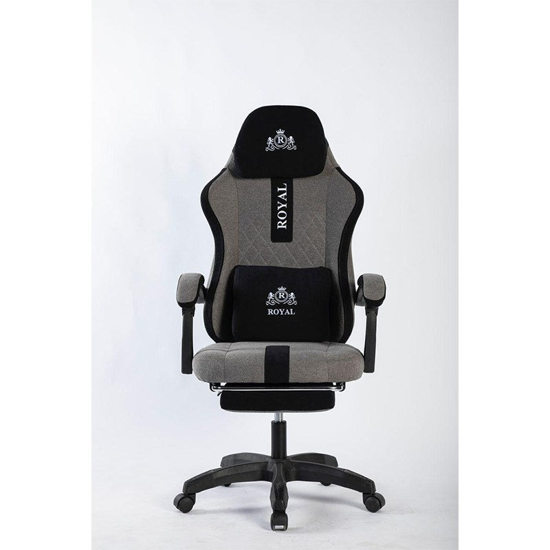 Royal Gaming Chair with Footrest – Grey/Black