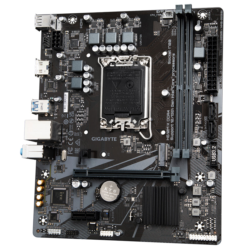 Gigabyte H610M K DDR4 (rev. 1.0) M-ATX Gaming Motherboard