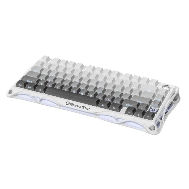 GravaStar Mercury K1 75% Wireless Mechanical Gaming Keyboard - Gradient White