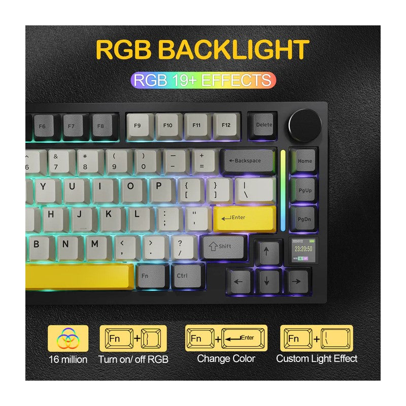 ATTACK SHARK X820 Ultra Wireless Tri-Mode (2.4G + Type-C + Bluetooth) Gasket Mechanical Keyboard + Shark Switch