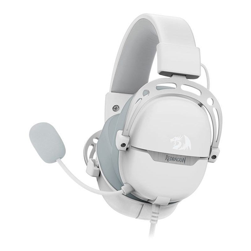 Redragon AURORA H376WG Aurora, 7.1 Surround Sound, Over-Ear Wired Gaming Headset - White