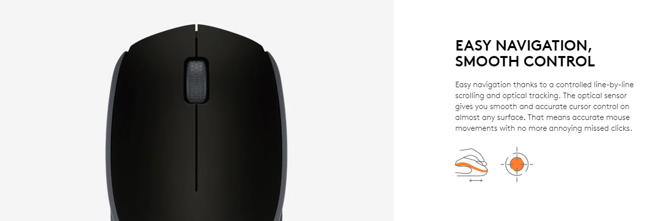 Logitech M171 Wireless Nano Mouse - Black