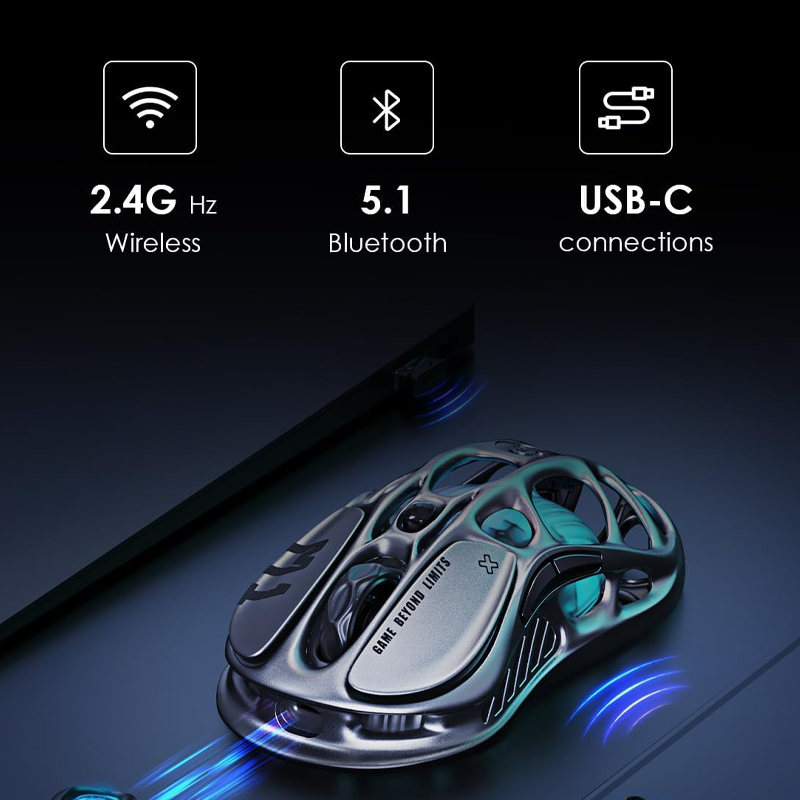 GravaStar Mercury M1 Pro Wireless Gaming Mouse - Gunmetal Grey