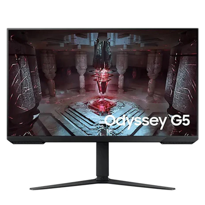سامسونج شاشة الألعاب اوديسي G5 G51C بحجم 32 بوصة, دقة وضوح كيو اتش دي، 165 هرتز، 1 مللي ثانية، تقنية فري سينك بريميوم - أسود