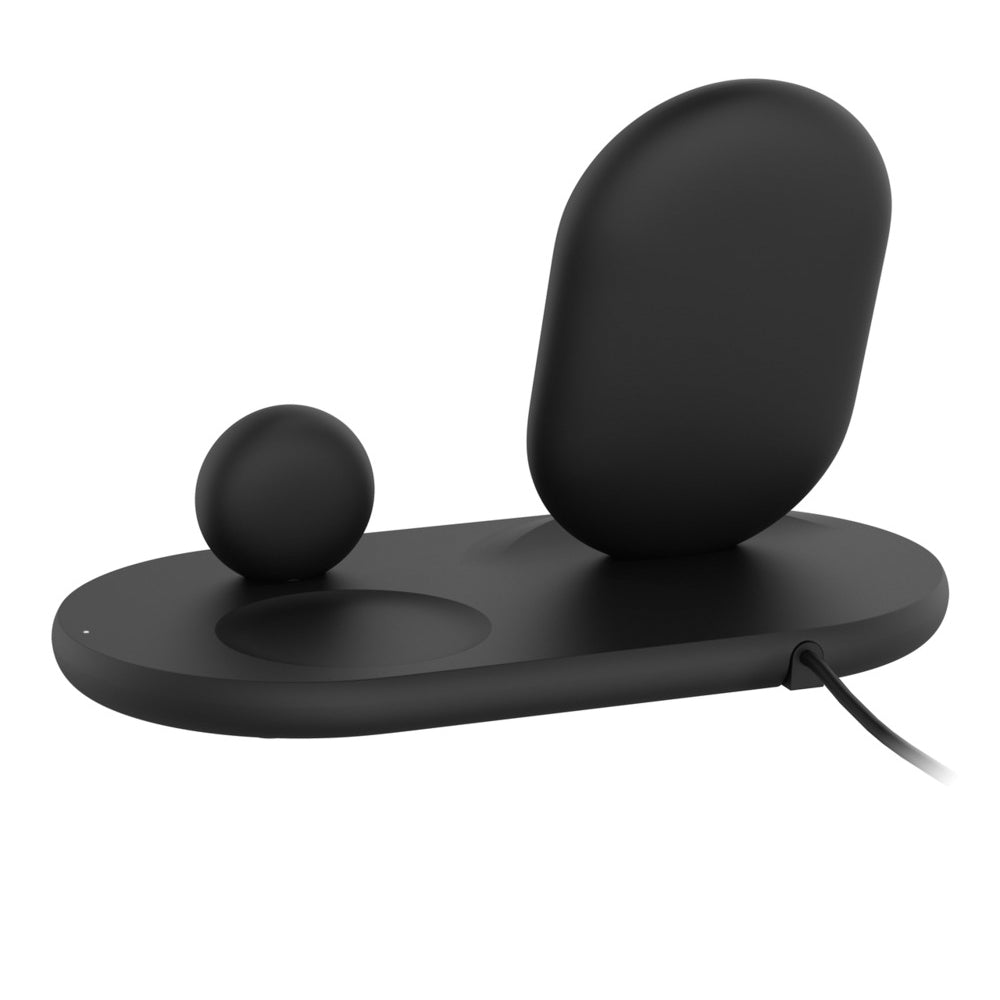 Belkin 3-in-1 Wireless Charger (7.5W Wireless Charging Station for iPhone, Apple Watch and AirPods) - Black