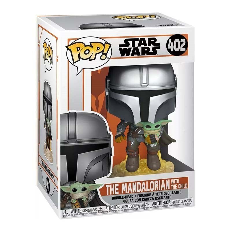 Funko POP Star Wars, The Mandalorian- Mando Flying w/Child