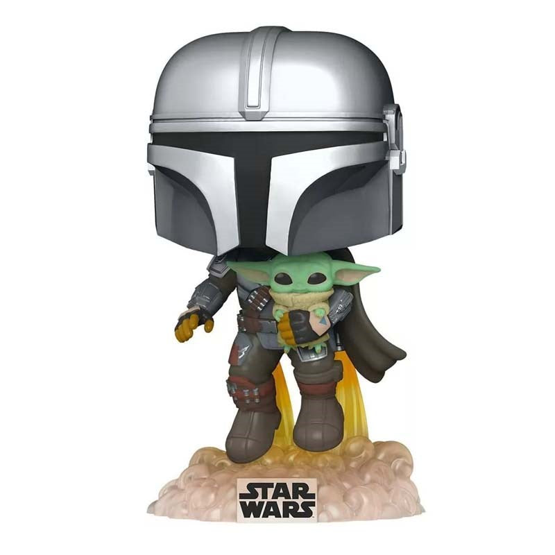 Funko POP Star Wars, The Mandalorian- Mando Flying w/Child