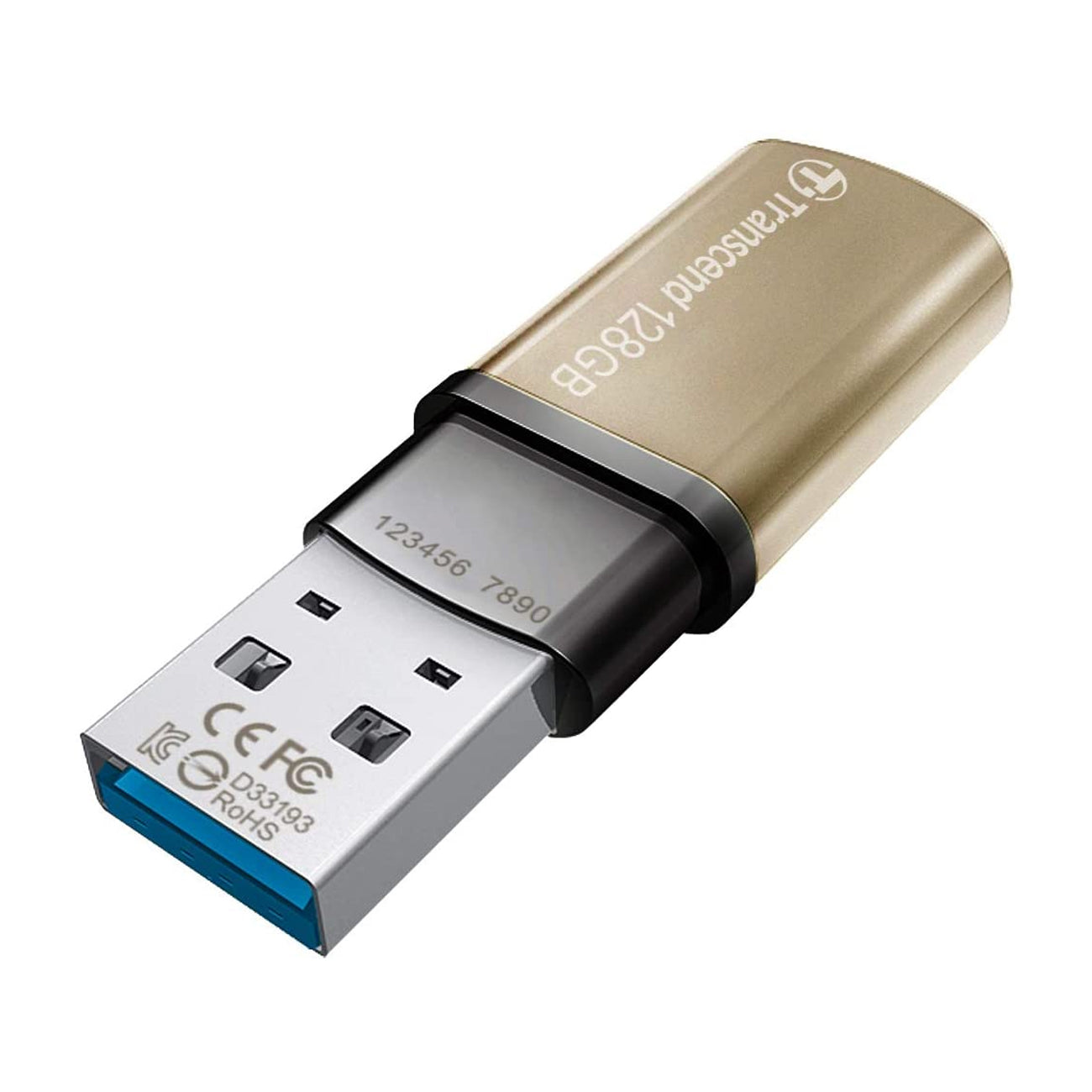 Transcend 128GB Jetflash 820 USB 3.1 Gen 1 Flash Drive for Windows and Mac - Gold