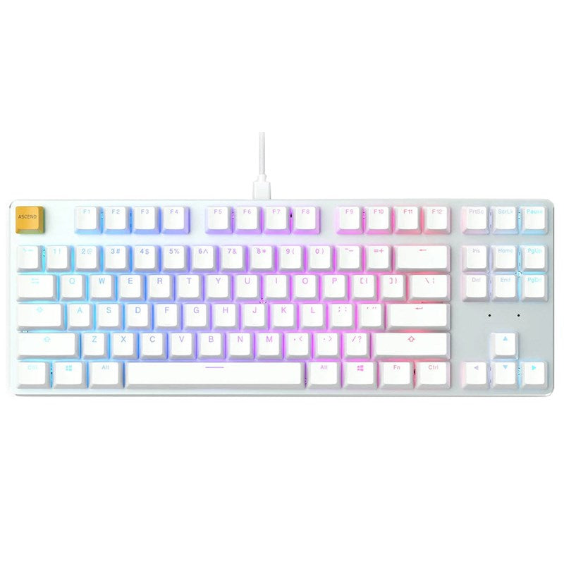 Glorious GMMK RGB TKL Mechanical Keyboard (Pre-Built) - White Ice