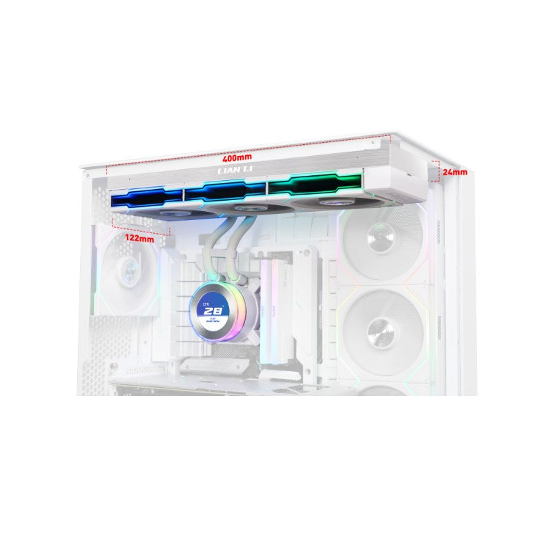 LIAN LI Hydro-Shift II LCD-C 360TL Liquid CPU Cooler with TL Wireless Fans, 2.1