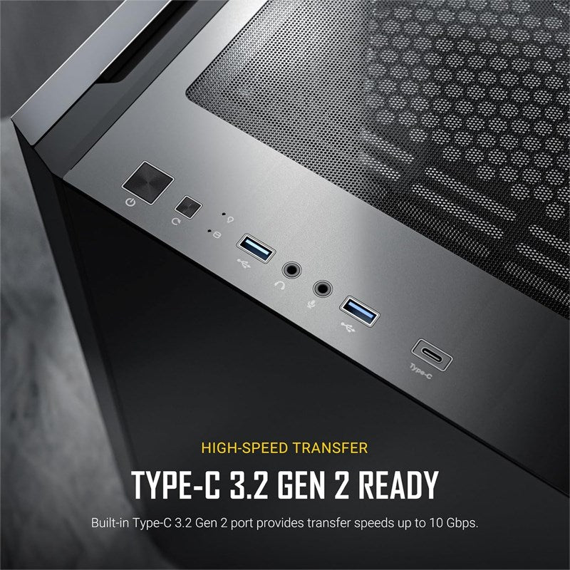 Antec P20C E-ATX Mid Tower Gaming PC Case - Black (3 Fans Included)