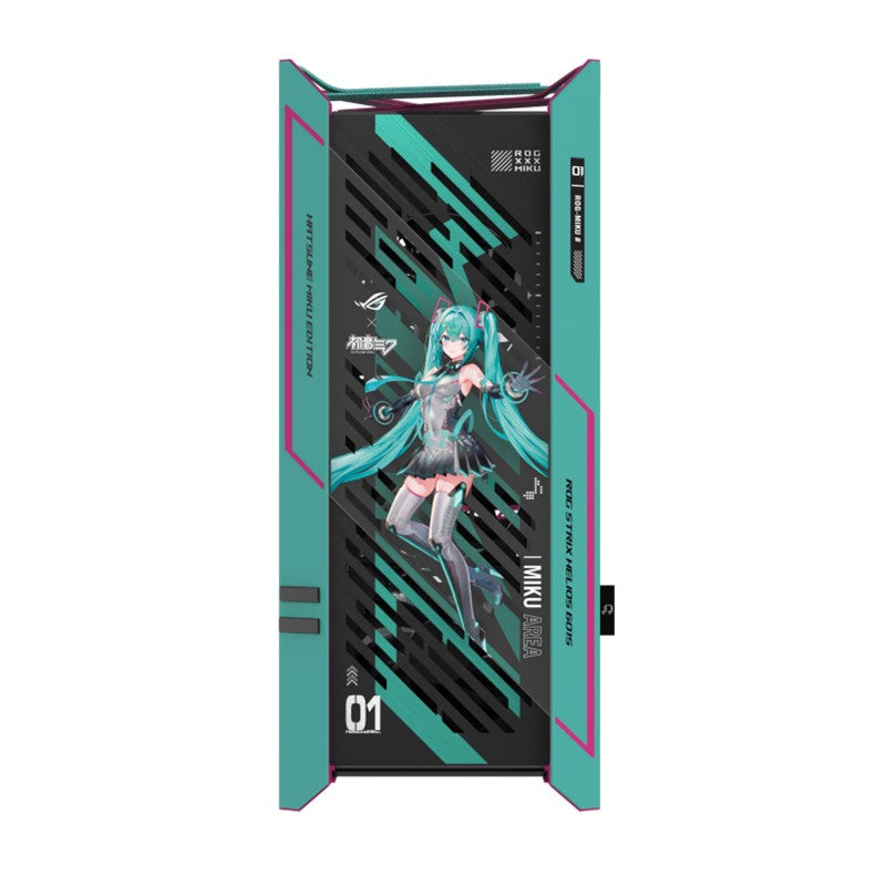 Asus ROG Strix Helios II Hatsune Miku Edition E-ATX Mid Tower Gaming Case (4 FANS Included)
